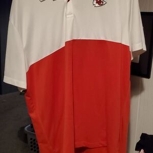Nike Red and White Polo Shirt